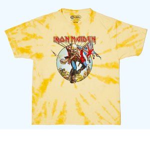 Iron Maiden Trooper Tie Dye metal hard rock Official T-Shirt L runs bigger NWT